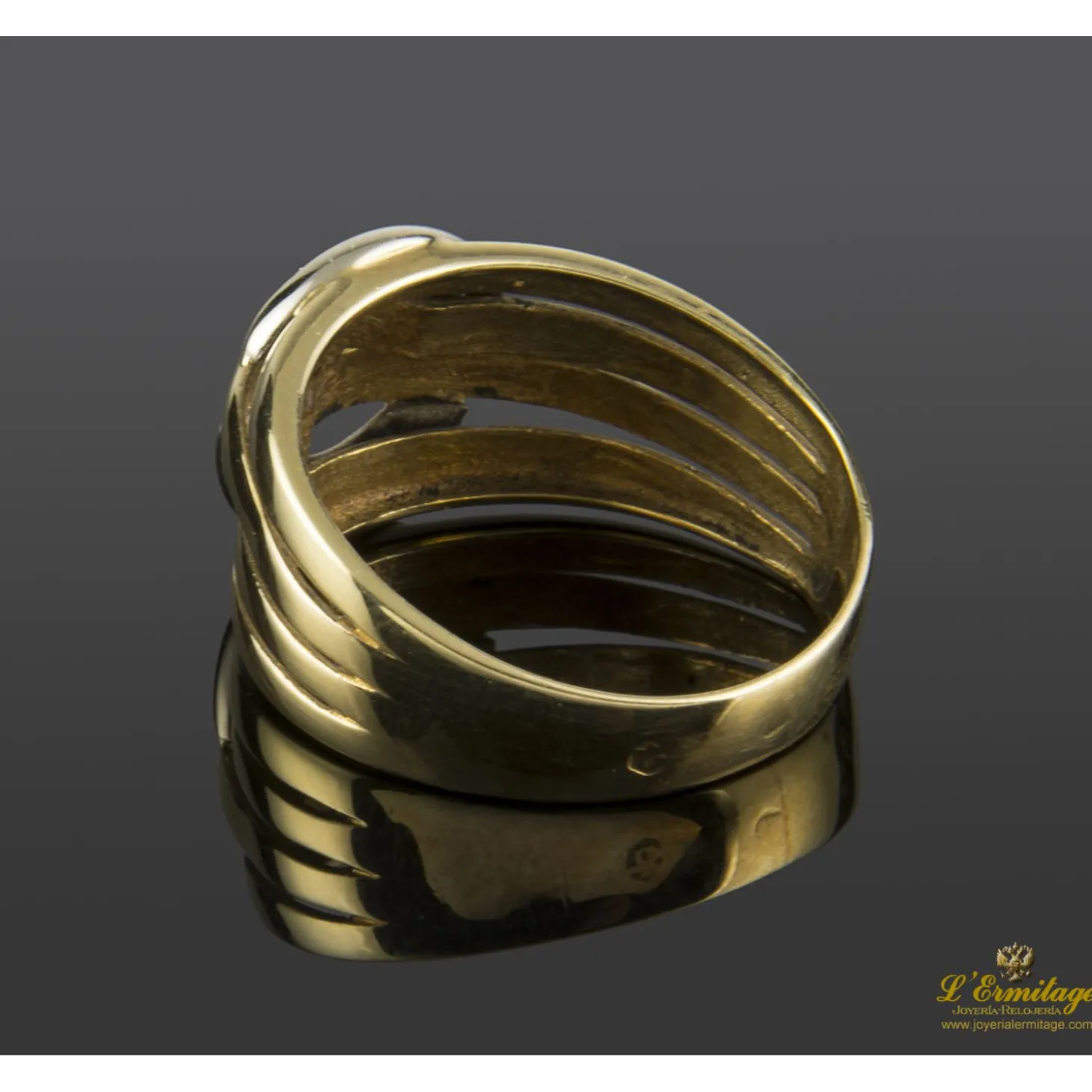 ANILLOS / SORTIJAS Sortija en oro amarillo y oro blanco con brillantes