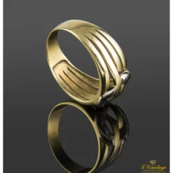 ANILLOS / SORTIJAS Sortija en oro amarillo y oro blanco con brillantes