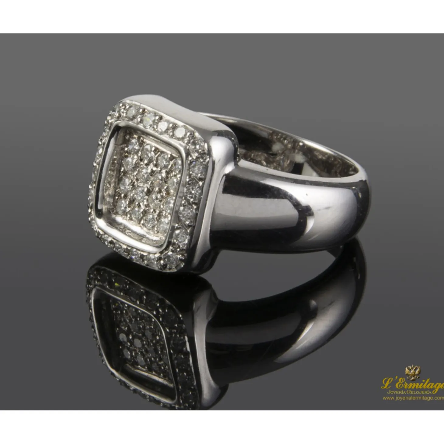 ANILLOS / SORTIJAS Sortija en oro blanco con brillantes