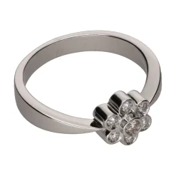 ANILLOS / SORTIJAS Sortija en oro blanco con brillantes. Talla 18.