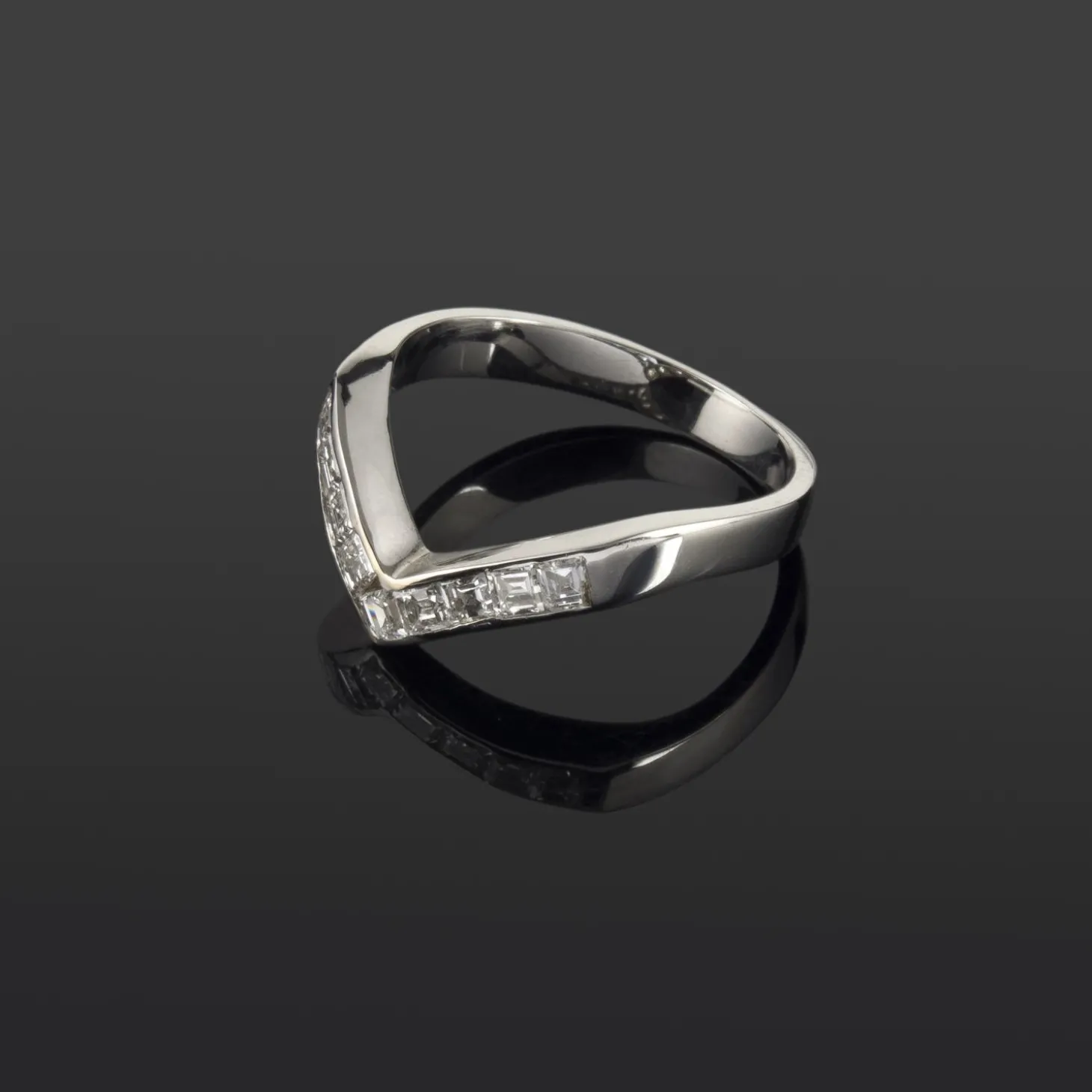 ANILLOS / SORTIJAS Sortija en oro blanco con diamantes