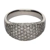 ANILLOS / SORTIJAS Sortija en oro blanco con cuajado de brillantes. Talla 14.