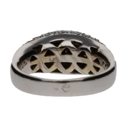 ANILLOS / SORTIJAS Sortija en oro blanco con cuajado de brillantes. Talla 14.