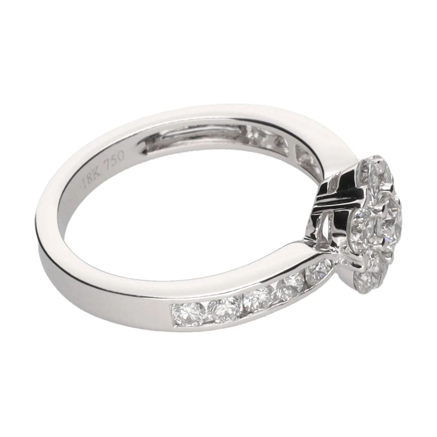ANILLOS / SORTIJAS Sortija en oro blanco con brillantes. Talla 13.
