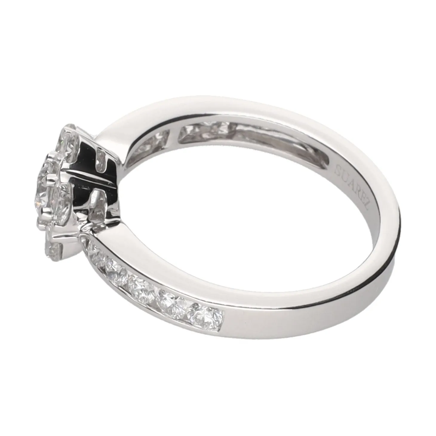 ANILLOS / SORTIJAS Sortija en oro blanco con brillantes. Talla 13.