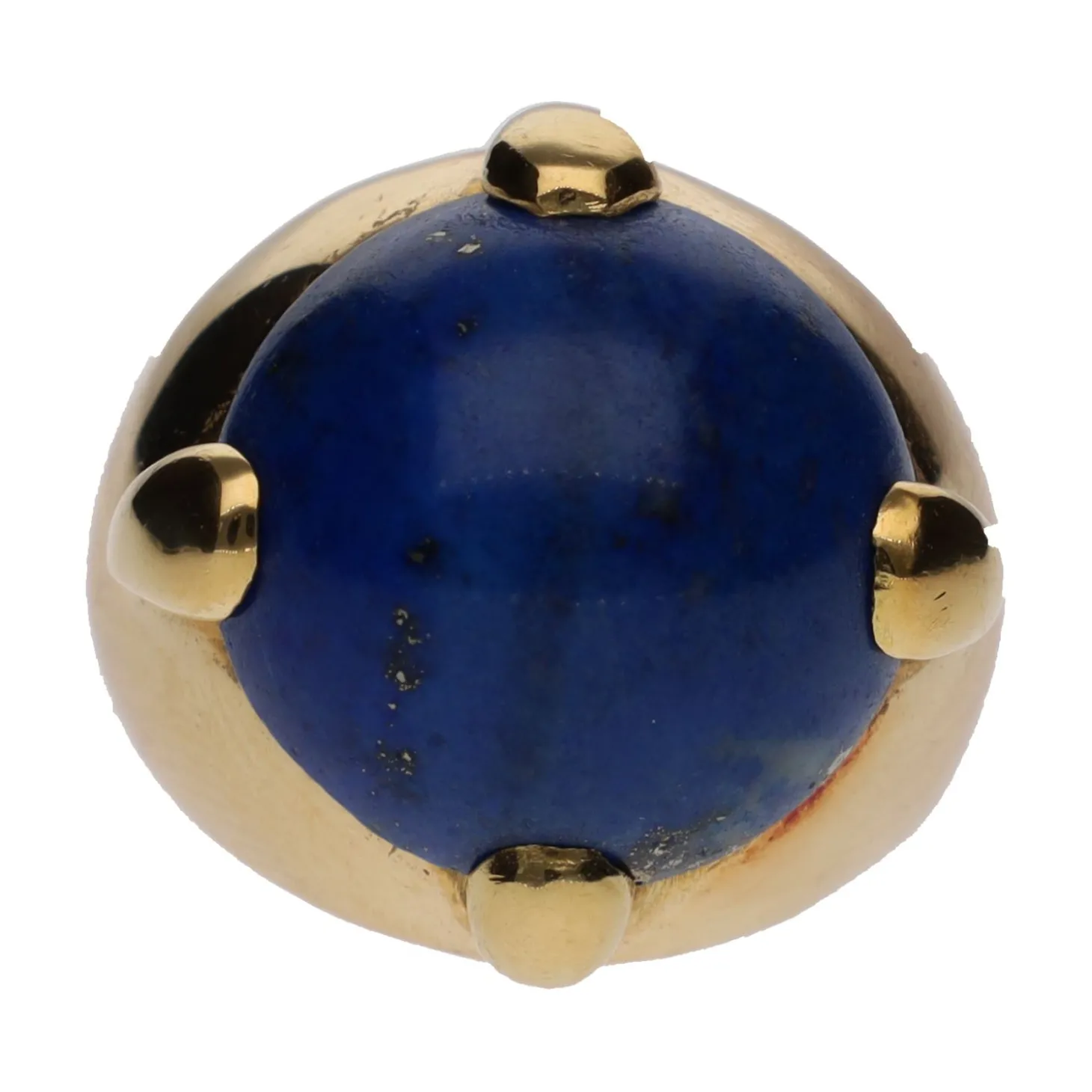 ANILLOS / SORTIJAS Sortija en oro amarillo con lapislázuli. Talla 13.