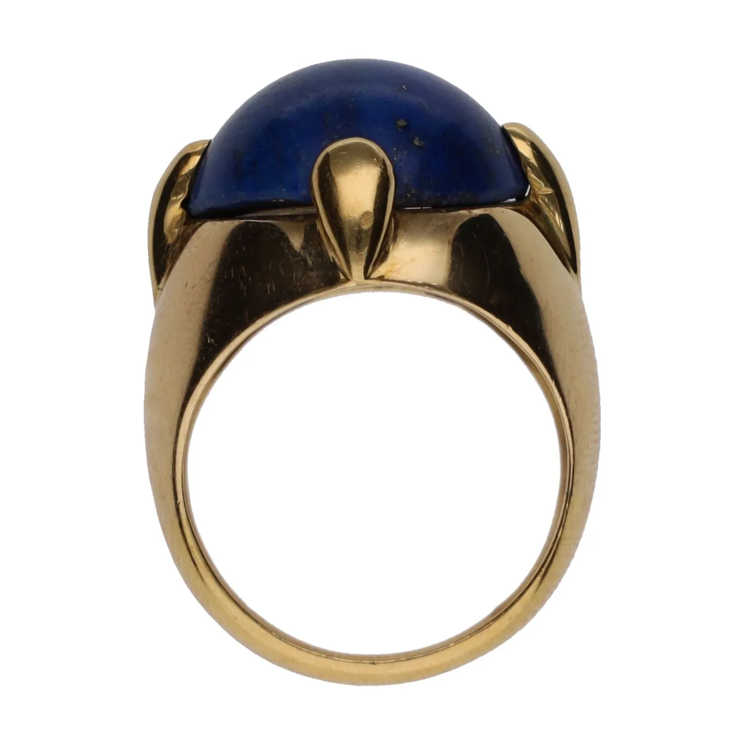 ANILLOS / SORTIJAS Sortija en oro amarillo con lapislázuli. Talla 13.
