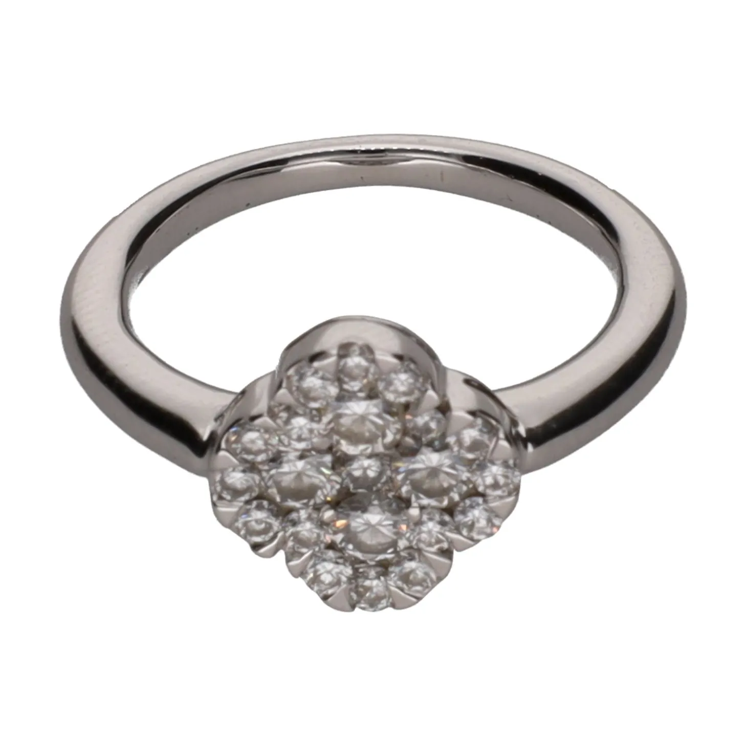 ANILLOS / SORTIJAS Sortija en oro blanco con brillantes. Talla 12.