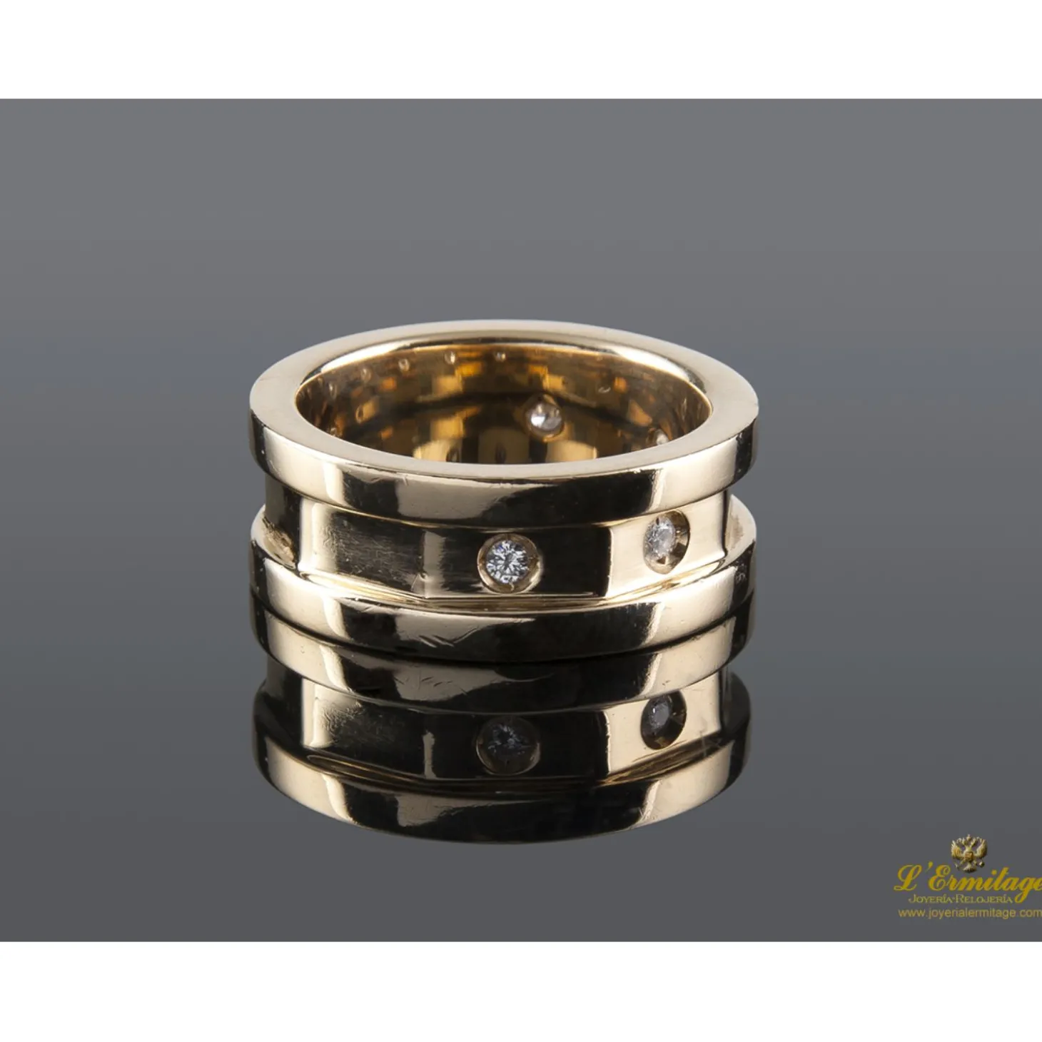 ANILLOS / SORTIJAS Sortija en oro amarillo con brillantes