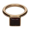 ANILLOS / SORTIJAS Sortija en oro rosa con un granate. Talla 17.