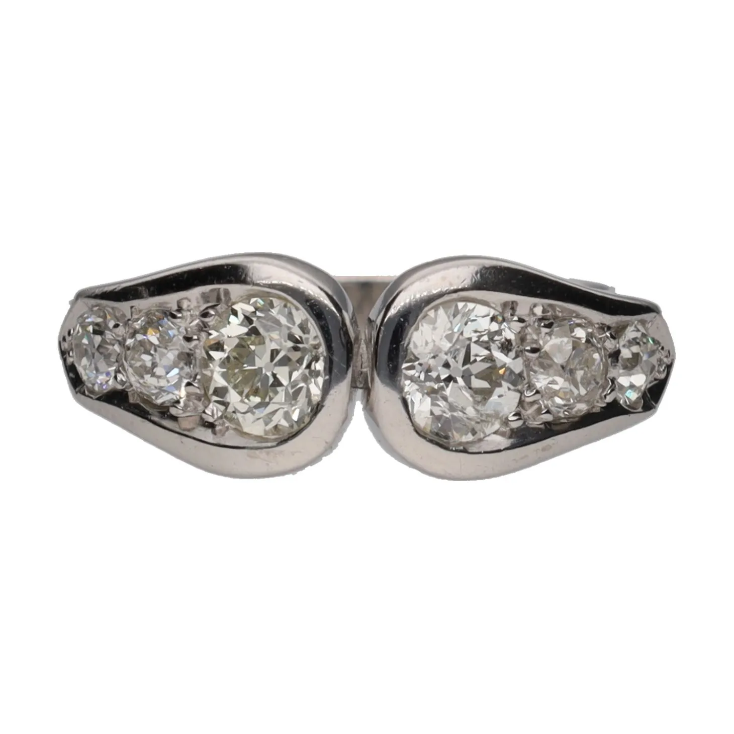 ANILLOS / SORTIJAS Sortija en oro blanco con brillantes. Talla 10.