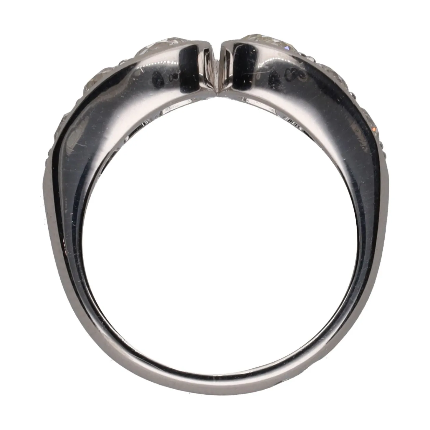 ANILLOS / SORTIJAS Sortija en oro blanco con brillantes. Talla 10.