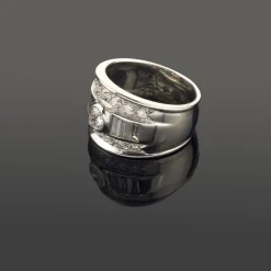 ANILLOS / SORTIJAS Sortija en oro blanco con brillantes y diamantes