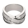 ANILLOS / SORTIJAS Sortija en oro blanco con diamantes baguettes. Talla 14.