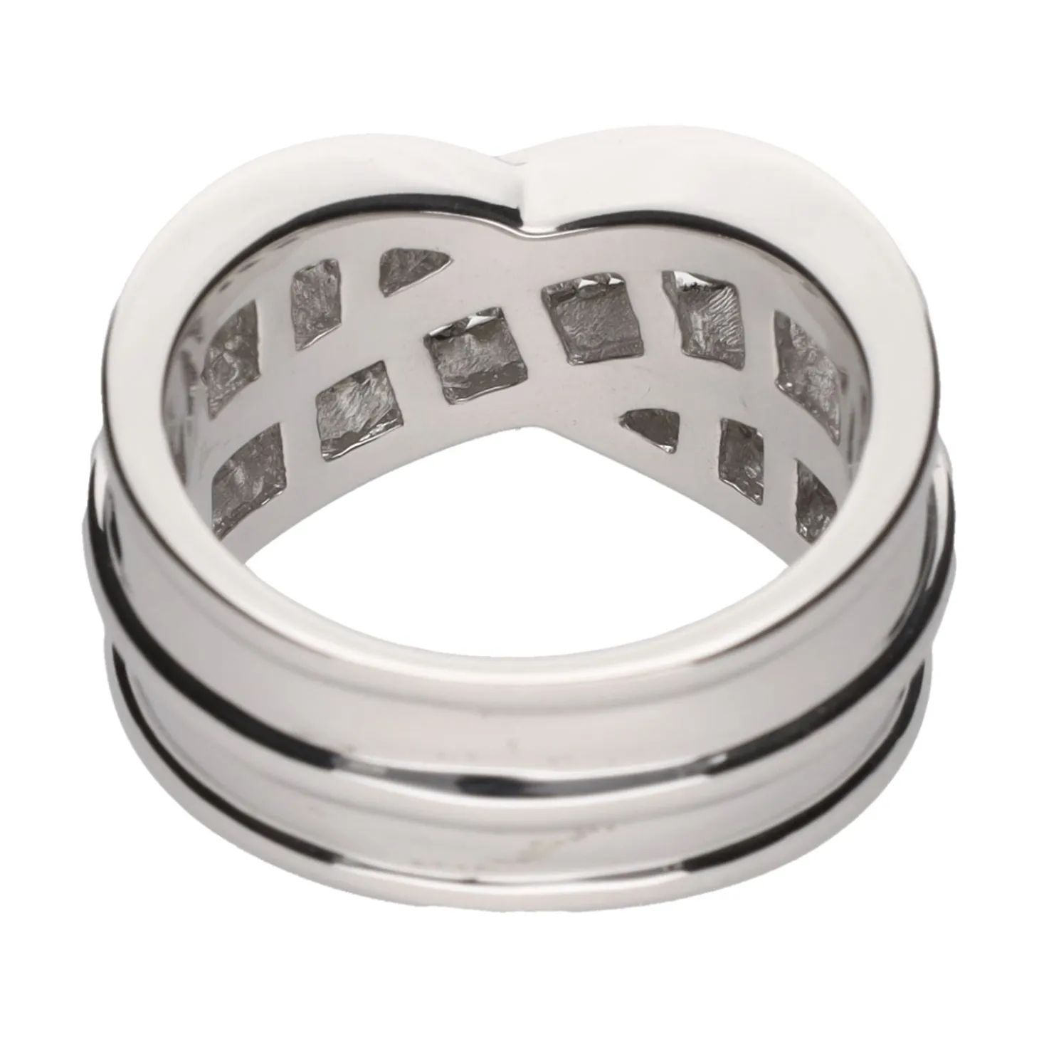 ANILLOS / SORTIJAS Sortija en oro blanco con diamantes baguettes. Talla 14.