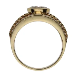 ANILLOS / SORTIJAS Sortija en oro amarillo y brillantes. Talla 12.