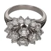 ANILLOS / SORTIJAS Sortija en oro blanco con brillantes. Talla 13.