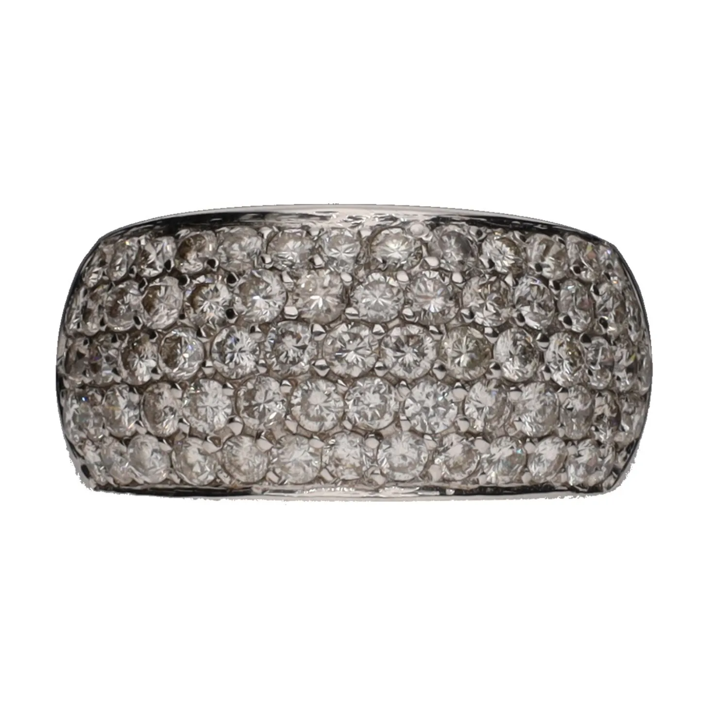 ANILLOS / SORTIJAS Sortija en oro blanco con pavé de brillantes. Talla 14.