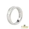 ANILLOS / SORTIJAS Sortija media alianza oro blanco y baguettes. Talla nº: 12