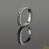 ANILLOS / SORTIJAS Sortija media alianza oro blanco y diamantes. Talla nº:13.