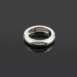 ANILLOS / SORTIJAS Sortija media alianza oro blanco y diamantes. Talla nº 14.