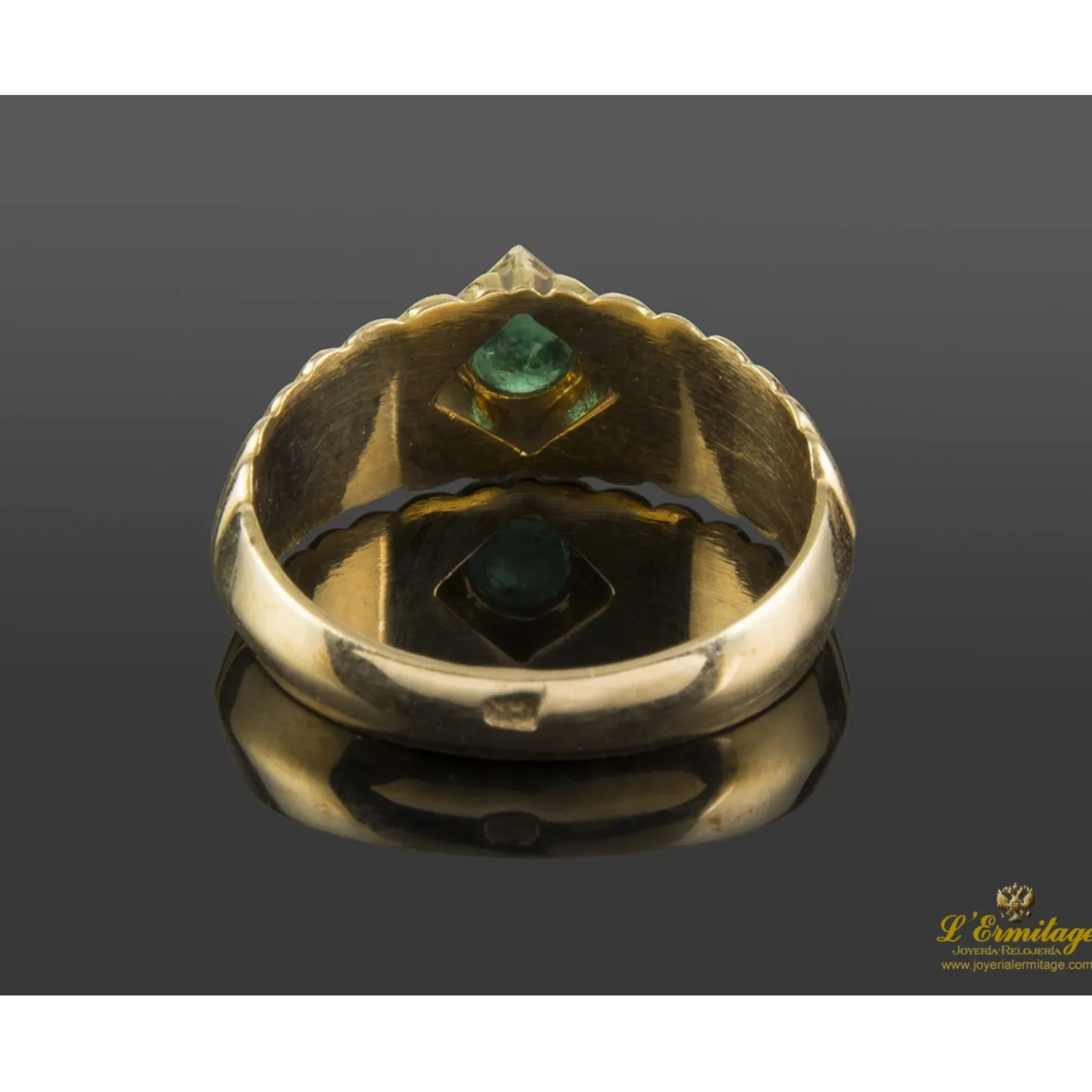ANILLOS / SORTIJAS Sortija oro amarillo y esmeralda