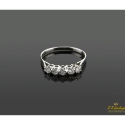 ANILLOS / SORTIJAS Sortija oro blanco y diamantes cinquillo