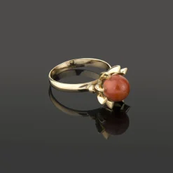 ANILLOS / SORTIJAS Sortija oro amarillo y coral