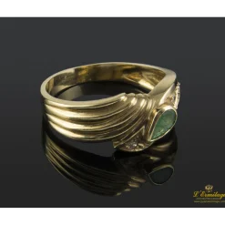 ANILLOS / SORTIJAS Sortija oro amarillo esmeralda y diamantes