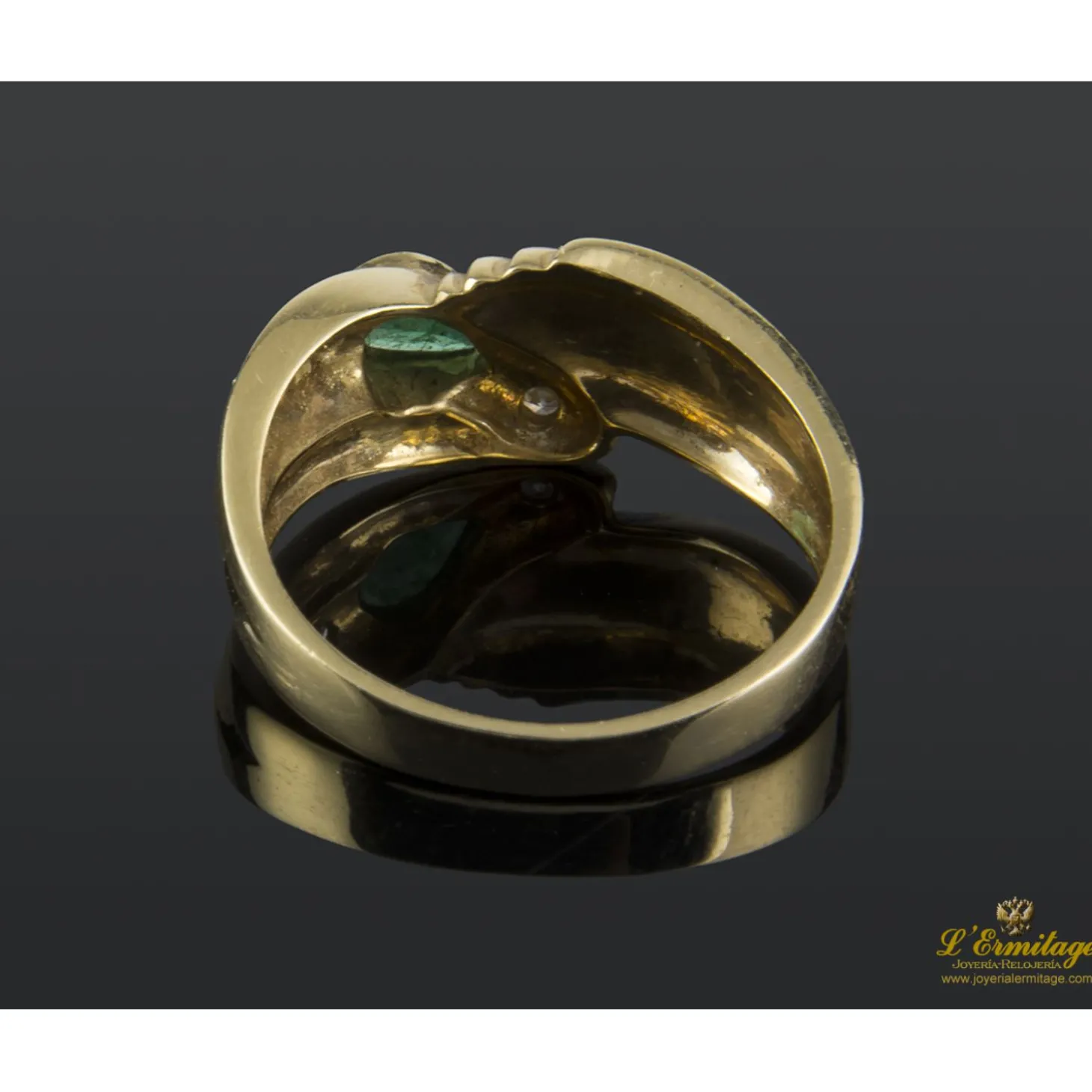 ANILLOS / SORTIJAS Sortija oro amarillo esmeralda y diamantes