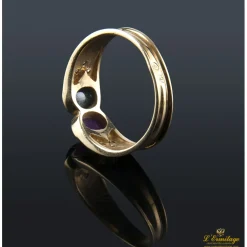 ANILLOS / SORTIJAS Sortija oro amarillo rubí y zafiro cabuchón