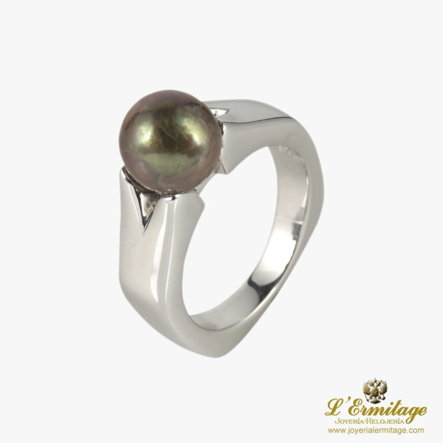 ANILLOS / SORTIJAS Sortija oro blanco 14k con perla.