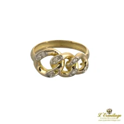 ANILLOS / SORTIJAS Sortija oro amarillo y diamantes. Talla nº: 11