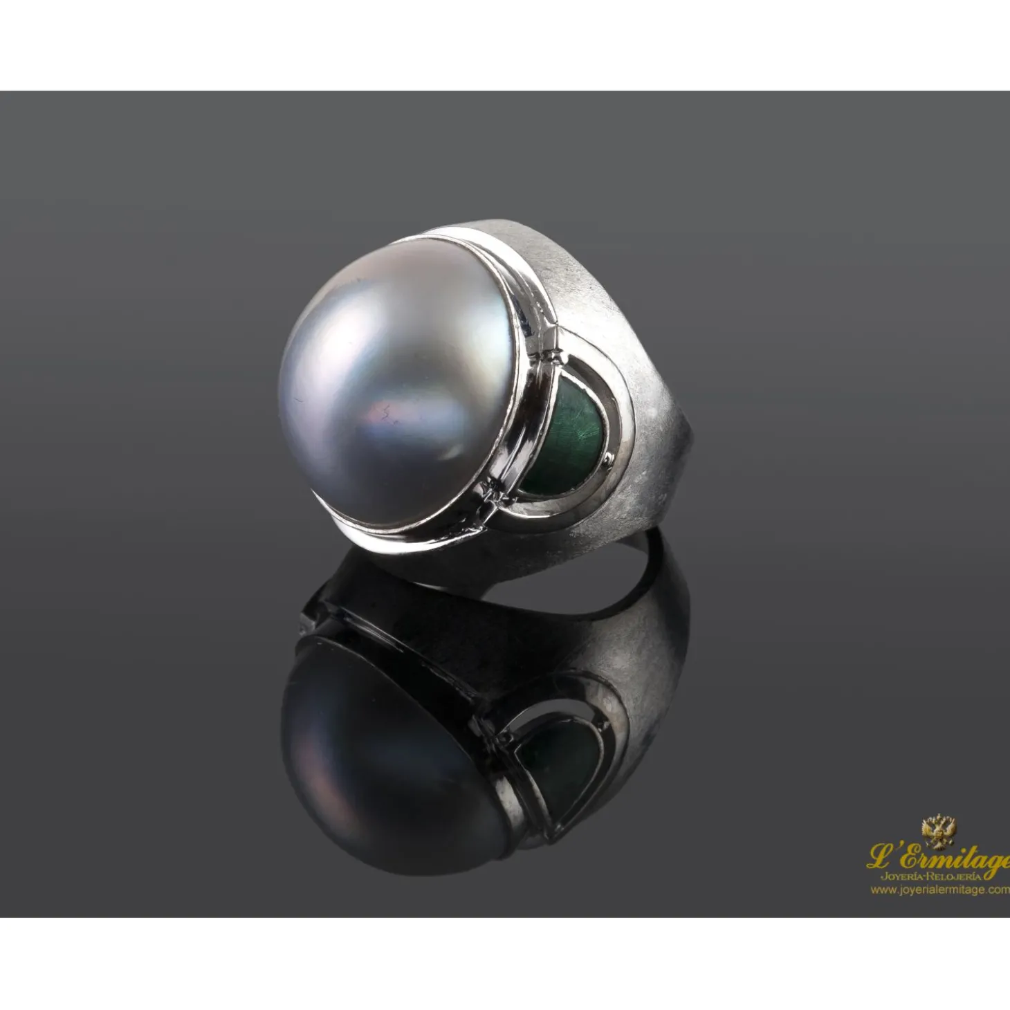 ANILLOS / SORTIJAS Sortija oro blanco media perla