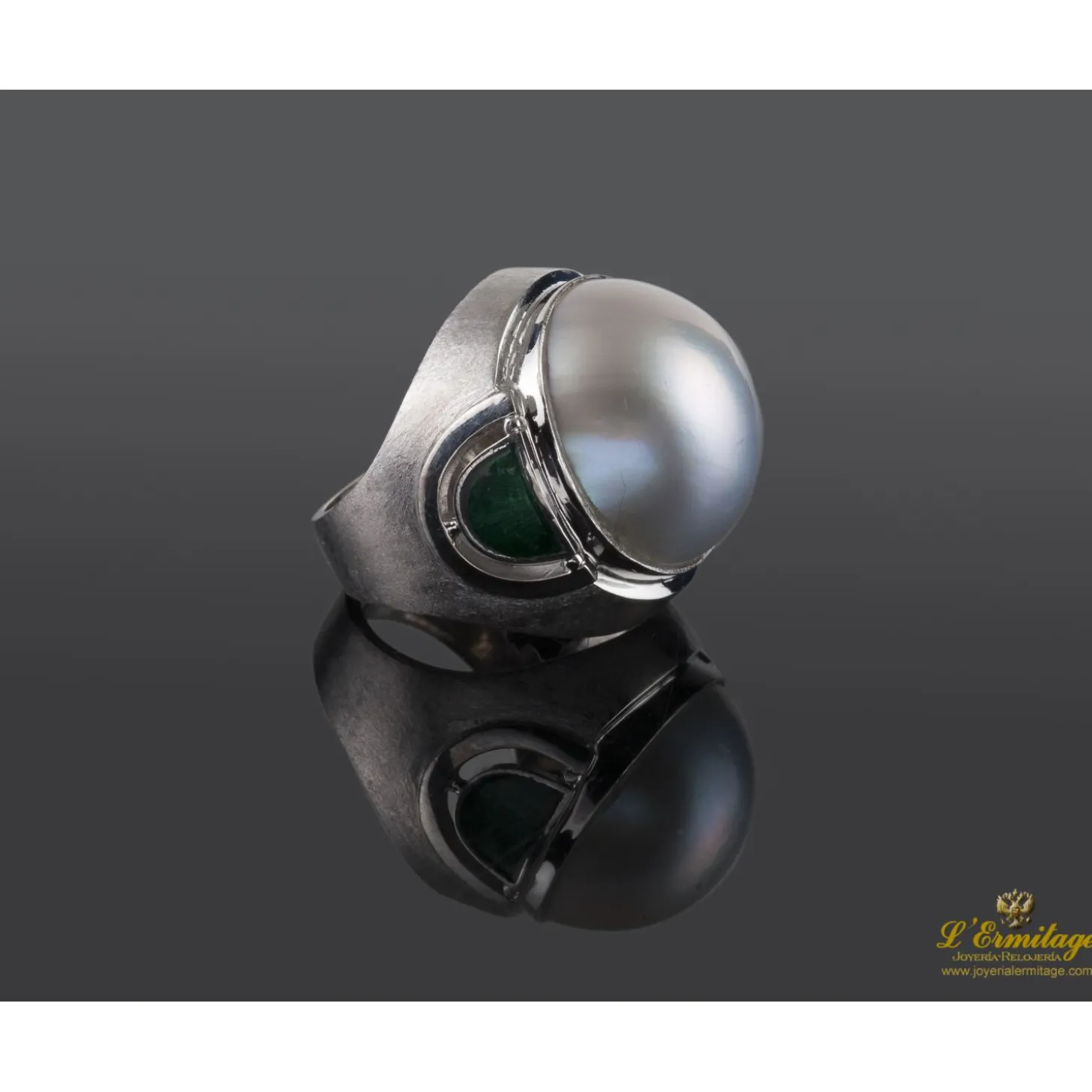 ANILLOS / SORTIJAS Sortija oro blanco media perla