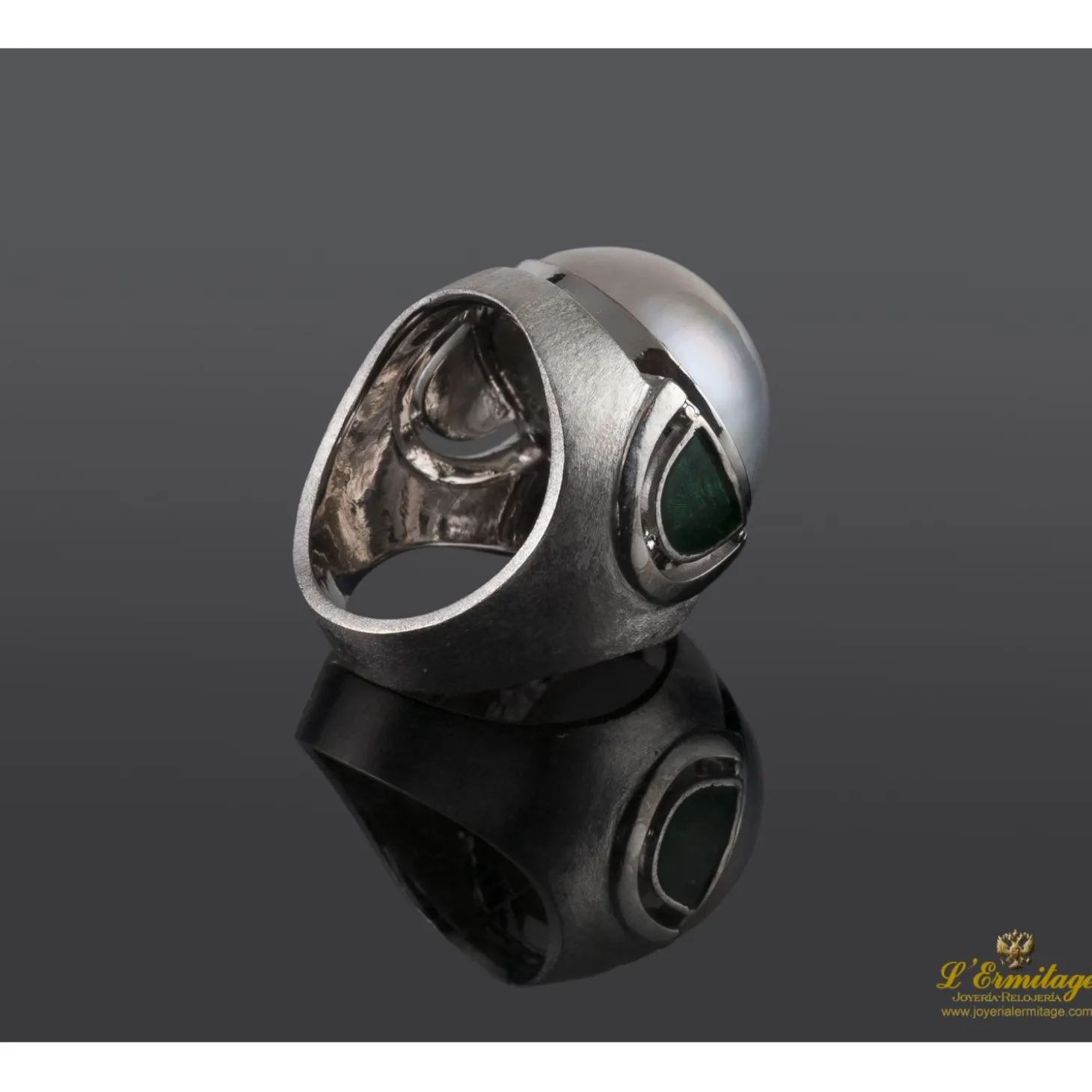 ANILLOS / SORTIJAS Sortija oro blanco media perla