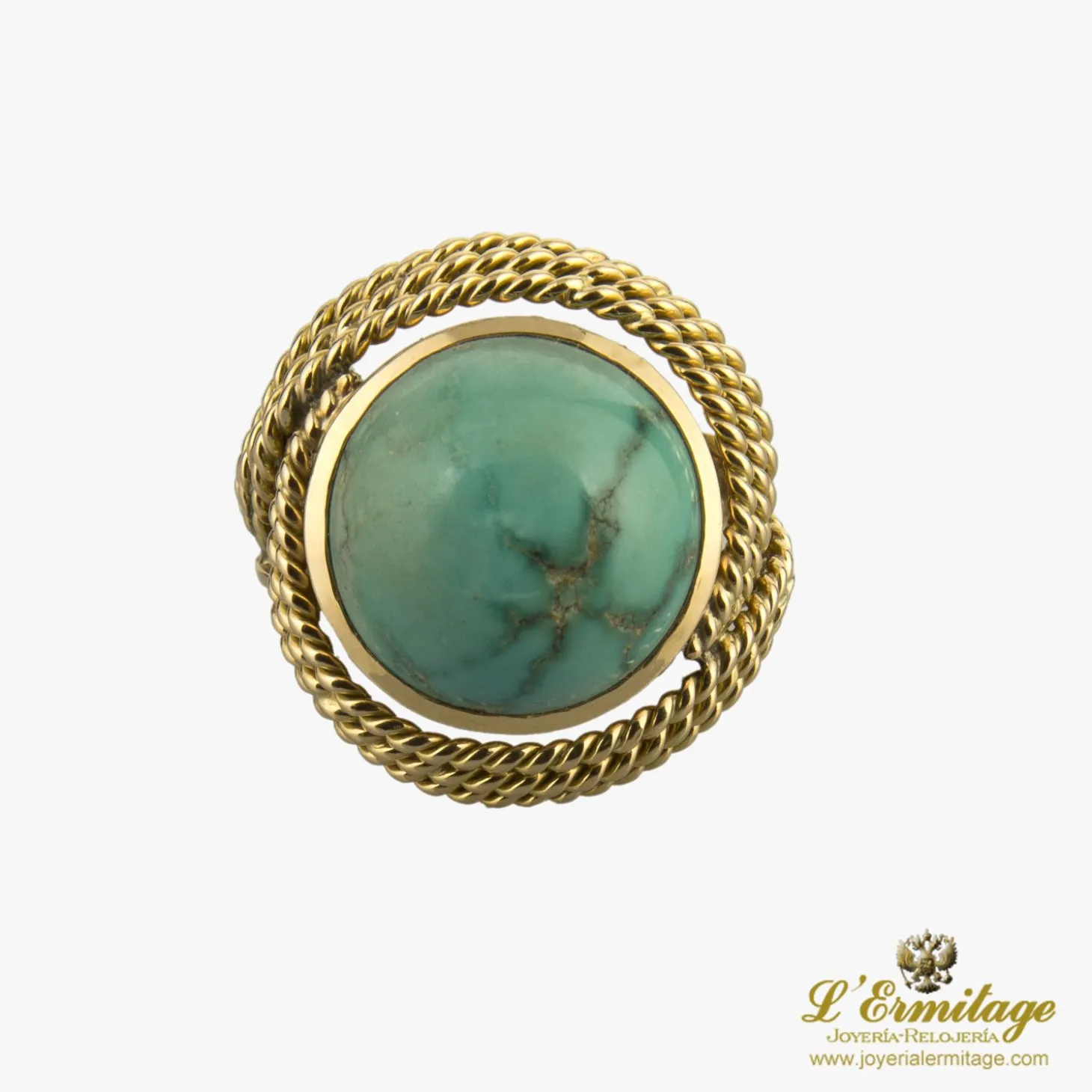 ANILLOS / SORTIJAS Sortija oro amarillo y turquesa