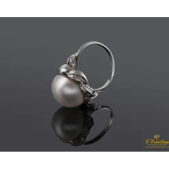 ANILLOS / SORTIJAS Sortija oro blanco media perla