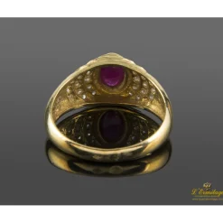 ANILLOS / SORTIJAS Sortija oro amarillo rubi y diamantes