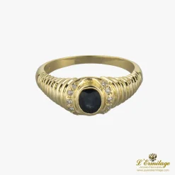 ANILLOS / SORTIJAS Sortija oro amarillo zafiro y diamantes