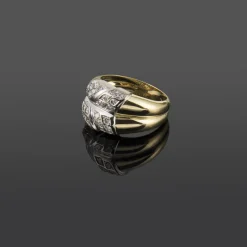 ANILLOS / SORTIJAS Sortija oro amarillo oro blanco y cuajado de diamantes