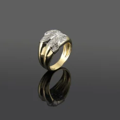 ANILLOS / SORTIJAS Sortija oro amarillo oro blanco y cuajado de diamantes