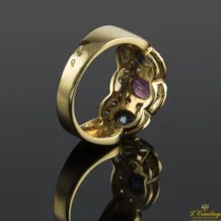 ANILLOS / SORTIJAS Sortija oro amarillo diamantes rubí y zafiros