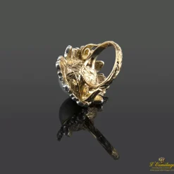 ANILLOS / SORTIJAS Sortija oro amarillo media perla y diamantes