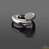 ANILLOS / SORTIJAS Sortija oro blanco diamantes y rubíes
