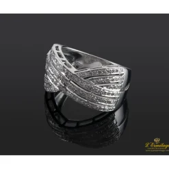 ANILLOS / SORTIJAS Sortija oro blanco y diamantes. Talla nº14.
