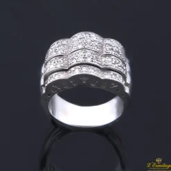 ANILLOS / SORTIJAS Sortija oro blanco con cuajado de diamantes