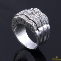 ANILLOS / SORTIJAS Sortija oro blanco con cuajado de diamantes