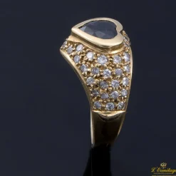 ANILLOS / SORTIJAS Sortija oro amarillo zafiro y diamantes