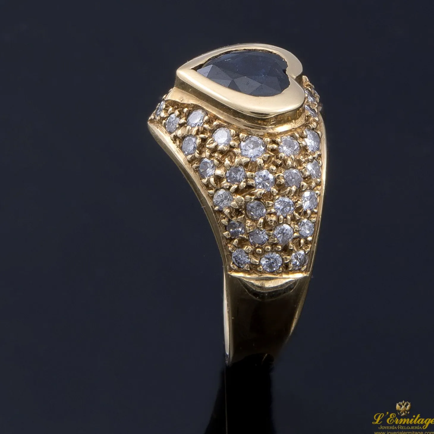 ANILLOS / SORTIJAS Sortija oro amarillo zafiro y diamantes
